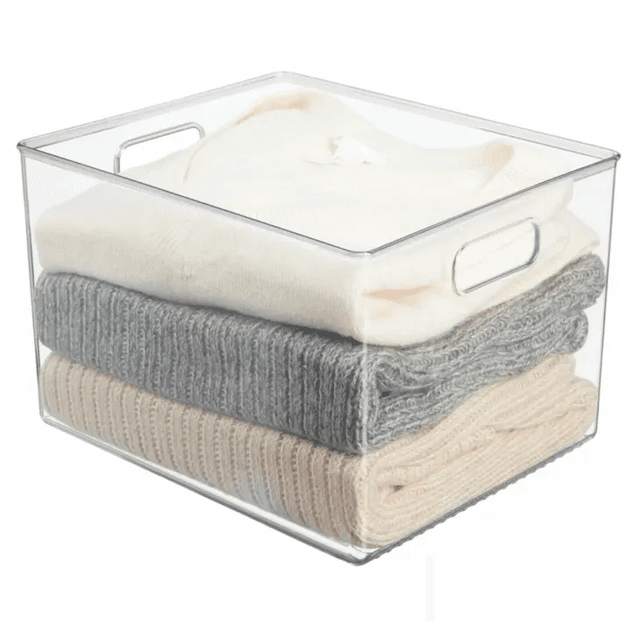 clear storage bin